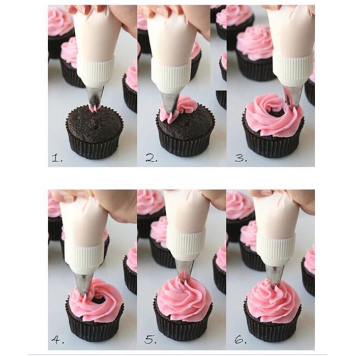 DREAMLAND Stainless Steel Russian Cake Decorating Icing Tips Kit Extra Large Piping Nozzles DIY Baking Tools (... N10