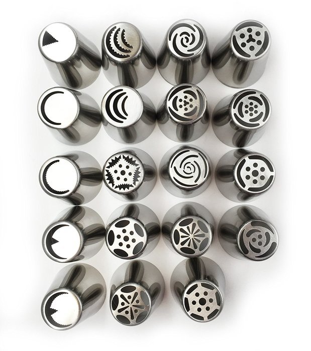 NEW Russian Tulip Tips Stainless Steel Icing Piping Nozzles Pastry Decorating Tips Cake Cupcake Decorator icing... N14