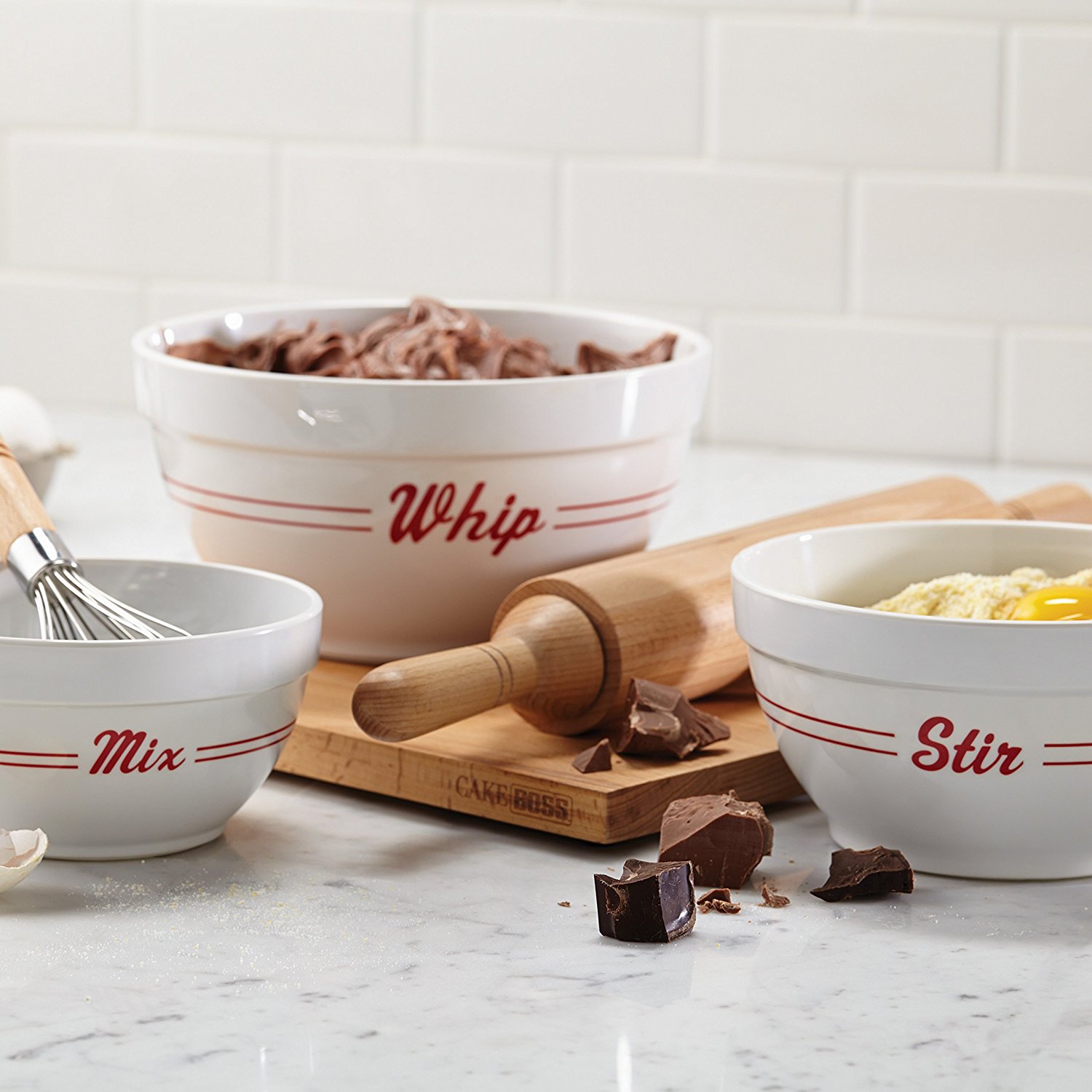 Cake Boss 3-Piece Melamine Mixing Bowl Set, Bistro N5 free image download