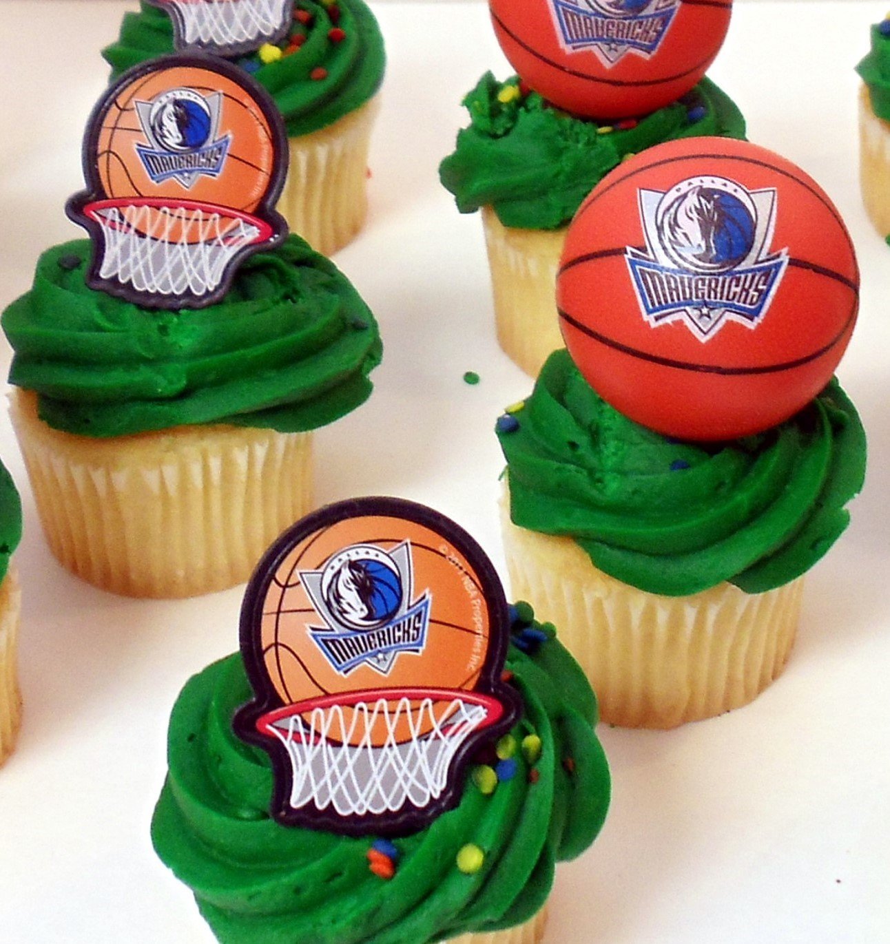 DALLAS MAVERICKS 14 Piece NBA Basketball Birthday Party Cupcake Topper ...