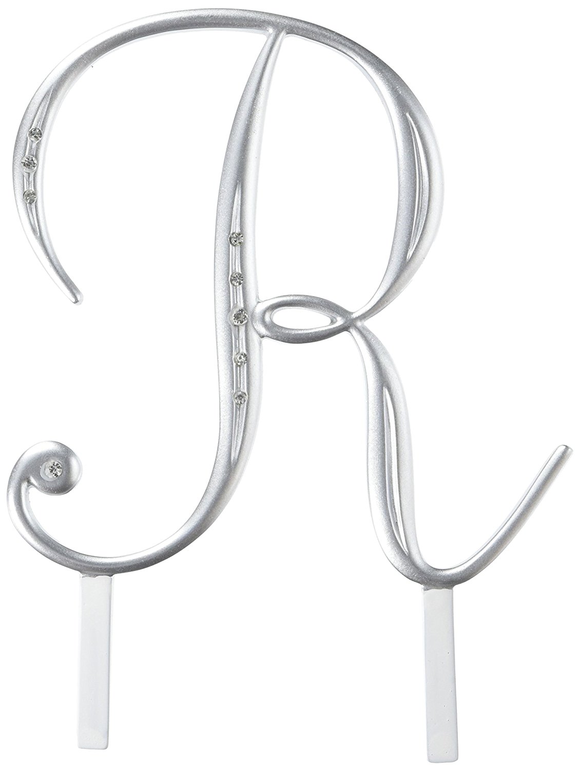 Lillian Rose Rhinestone, Monogrammed Letter R, 5.5-Inch, Silver free ...