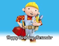 Bob The Builder Edible Image Photo Cake Topper Sheet Personalized Custom Customized Birthday Party - 1/4 Sheet... N2