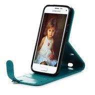 Badalink Galaxy S5 Mini Up-Down Open Folio Flip Case Kickstand Vertical PU Leather Embossed Totem Magnetic Snap... N58