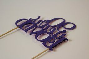 All About Details Purple 90-Years-Loved Cake Topper N3