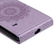 Badalink Galaxy S5 Mini Up-Down Open Folio Flip Case Kickstand Vertical PU Leather Embossed Totem Magnetic Snap... N74