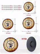American Style kitchen wall clock waterproof clock face fashion silent dining room decoration wall clock