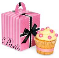 Paris Eiffel Tower Damask Party Supplies - Cupcake Boxes (4)