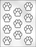 Paw Print Shape Candy Melt and Chocolate Mold