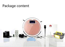 Dearhouse Self Charging Wet Mop Floor Cleaning Robot Vacuum Cleaner with Remote Control (Rose gold) N8