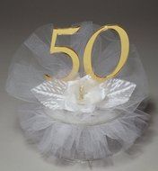 50th Wedding Anniversary Cake Topper