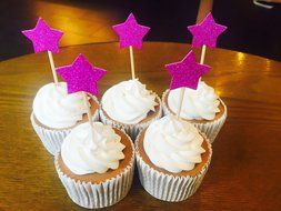 Betop House Glitter Little Stars Cake Cupcake Decorative Toppers for 1st Birthday Party Baby Shower Wedding and... N3