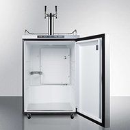 Summit SBC635MOS7HHTWIN 24" Outdoor Dual Tap Beer Dispenser with 5.6 cu. ft. Capacity Automatic Defrost Digital... N4