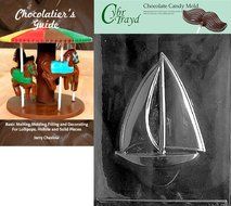 Cybrtrayd "Large Sailboat" Nautical Chocolate Candy Mold with Chocolatier's Guide Instructions Book Manual
