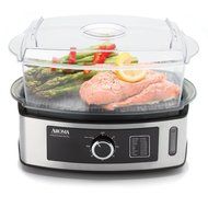 Aroma Housewares Professional 5-Quart Food Steamer, Stainless Steel N9