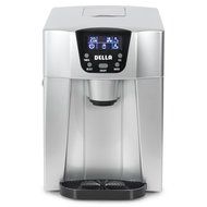 Della 2-in-1 Water Dispenser w/ Built-In Ice Maker Freestanding Machine, 2-Size Cube (26lb per Day) -Silver N6
