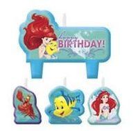 The Little Mermaid #1 Birthday Candles - Set of 4