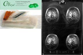 Cybrtrayd M197 The Brain Chocolate Candy Mold with Exclusive Cybrtrayd Copyrighted Chocolate Molding Instructions N2