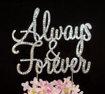 Bride to Be Crystal Cake Toppers Bling Silver Cake Decorations Weddings Birthday Anniversary Showers Party by... N3