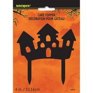 Plastic Haunted House Halloween Cake Topper