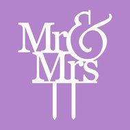 Cake Topper Of Bridal Or Party Mr And Mrs N7