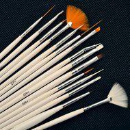 Flyesto 15-Piece Cake Ice CoCo Decorating Painting Brushes &amp; Pen Fondant Sugar Craft Clay DIY Tools Set N4