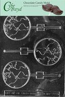 Cybrtrayd M111 Globe Lolly Miscellaneous Chocolate Candy Mold