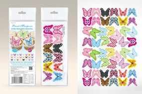 50 Mix Edible Butterflies 24 designs 30mm PRE-CUT Wafer Paper Edible Cupcake Toppers Party Birthday Wedding Decorations
