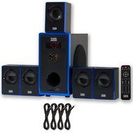 Acoustic Audio AA5102 Home Theater 5.1 Speaker System with 4 Extension Cables Surround Sound N2