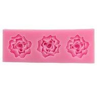 Let'S Diy 3 Holes Roses Molds For Fondant Sugar Jello Jelly Ice Soap Cake Decorating Tools Foundant Silicone Moulds N4