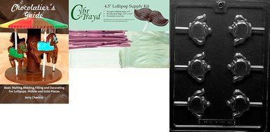 Cybrtrayd D096 Tea Pot Lolly Chocolate Candy Mold with Exclusive Cybrtrayd Copyrighted Chocolate Molding Instructions N6
