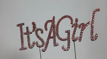 40 &amp; Fabulous Rhinestone Crystal Cake Topper Silver, Gold Numbers, Letters, Bling Love, Wedding, Birthday, Anniversary... N12