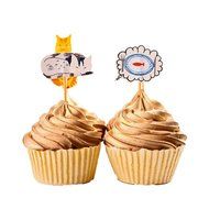 Tonnier - &hearts; Lovely Animals Series &hearts; - Zoo Set of 24 Pieces - Cake and Cupcake Toppers, Decoration N11