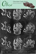 Cybrtrayd C014 Santa-Reindeer Assortment Life of the Party Chocolate Candy Mold with Exclusive Cybrtrayd Copyrighted...