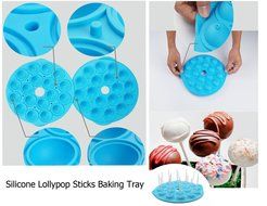 18 Silicone Ball Shaped Pop Cupcake Mold , Lollypop Sticks Baking Tray for Baking Hard Candy Chocolate with Silicone... N2