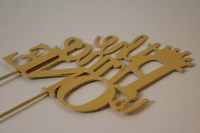 All About Details Gold The Prince is One Cake Topper N2