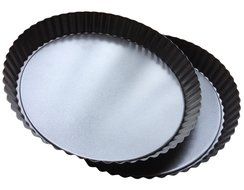 Attmu Non-Stick 8 Inches Removable Loose Bottom Quiche Pan (2 Pack), Tart Pie Pan, Round Tart Quiche Pan with... N2