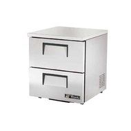 True TUC-27D-2-LP-HC Series Undercounter Refrigerator Low Profile Solid Drawered One Section