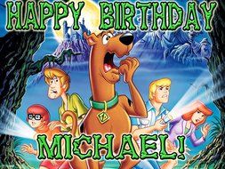 Scooby-Doo 1/4 Sheet Edible Photo Birthday Cake Topper. ~ Personalized!