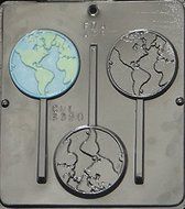 World Earth Globe Lollipop Chocolate Candy Mold 3320