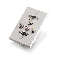 C2G/Cables To Go 41040 HDMI, VGA, 3.5mm Audio, Composite Video and RCA Stereo Audio Pass Through Single Gang Wall...