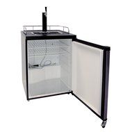 Vinotemp VT-FULLKEG Full Keg Beer Dispenser with Empty CO2 Tank and Gauge, Silver/Black N2