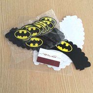 Winrase&reg; Set of 12 Chic Batman Mouth Kids Birthday Party Decoration Paper Cupcake Liner Wrap Wrappers with Toppers... N45