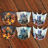 Winrase&reg; Set of 12 Chic Batman Mouth Kids Birthday Party Decoration Paper Cupcake Liner Wrap Wrappers with Toppers... N46