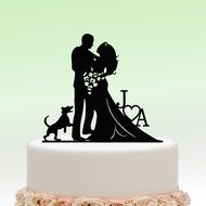 ivisi Personalized Wedding Cake Topper Custom Initial Name Decoration Anniversary Gift (Design 10) N2