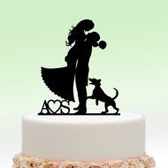 ivisi Personalized Wedding Cake Topper Custom Initial Name Decoration Anniversary Gift (Design 10) N4