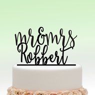 ivisi Personalized Wedding Cake Topper Custom Initial Name Decoration Anniversary Gift (Design 10) N5