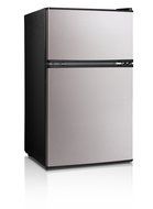 Midea WHD-113FSS1 3.1 cu ft R600a Compact Refrigerator and Freezer, Stainless Steel Look