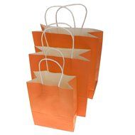 Bright Paper Party Gift Bags With Handles Birthday Wedding Loot Candy Shopping Retail Bag Pouches - Brown, 22... N37