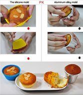 Holuck Cake Batter Distributor Batter Dispenser with Measuring Label DIY Cake Pancakes,with24 silicone baking... N7
