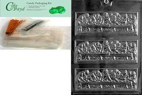 Cybrtrayd R022 Last Supper Bar Chocolate Candy Mold with Exclusive Cybrtrayd Copyrighted Chocolate Molding Instructions... N3